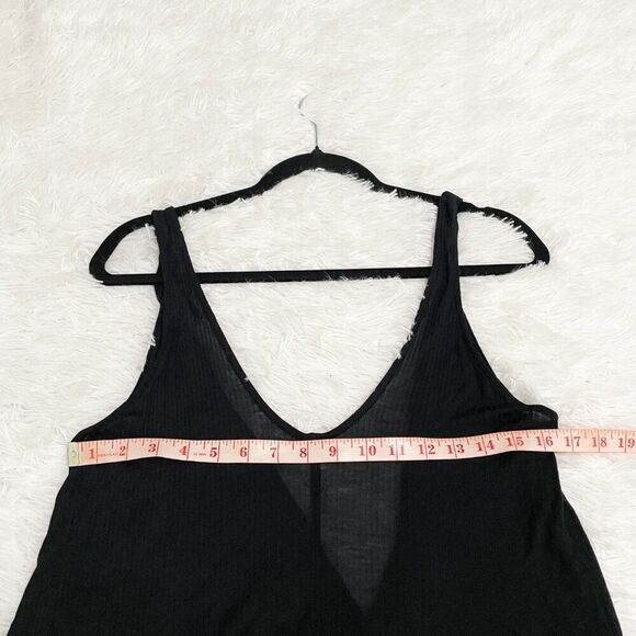 Women Free People V Neck Tank Top Black Small - Picture 5 of 9